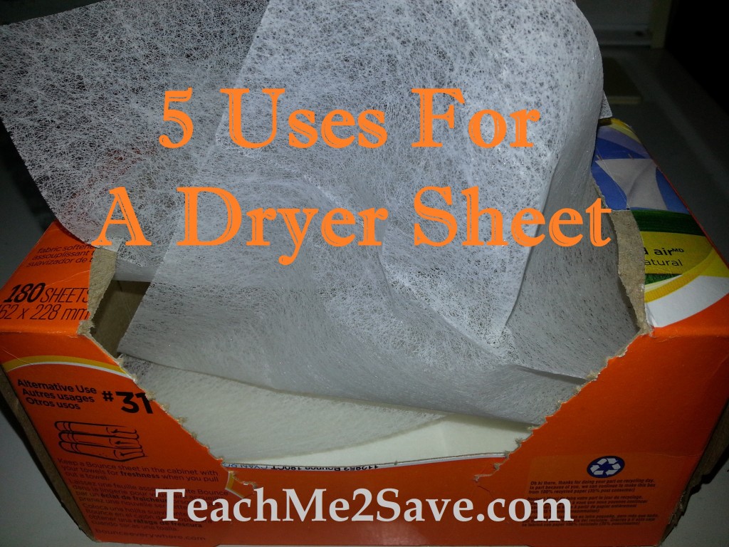 5 uses for a dryer sheet