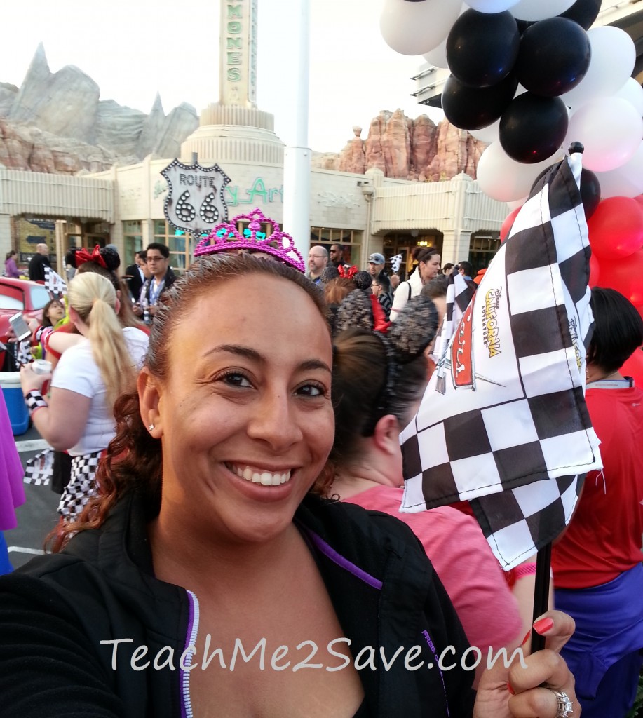 Crossing Finish Line for The Disney Fun Run in Cars Land