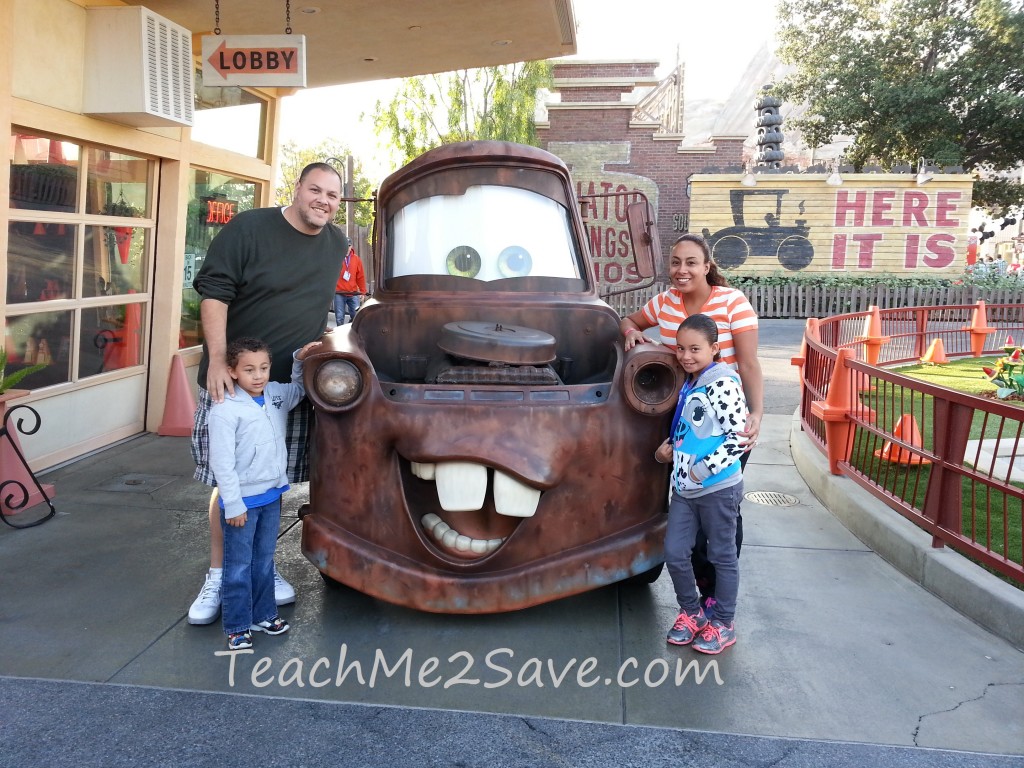 Mater Family Pic at Cars Land