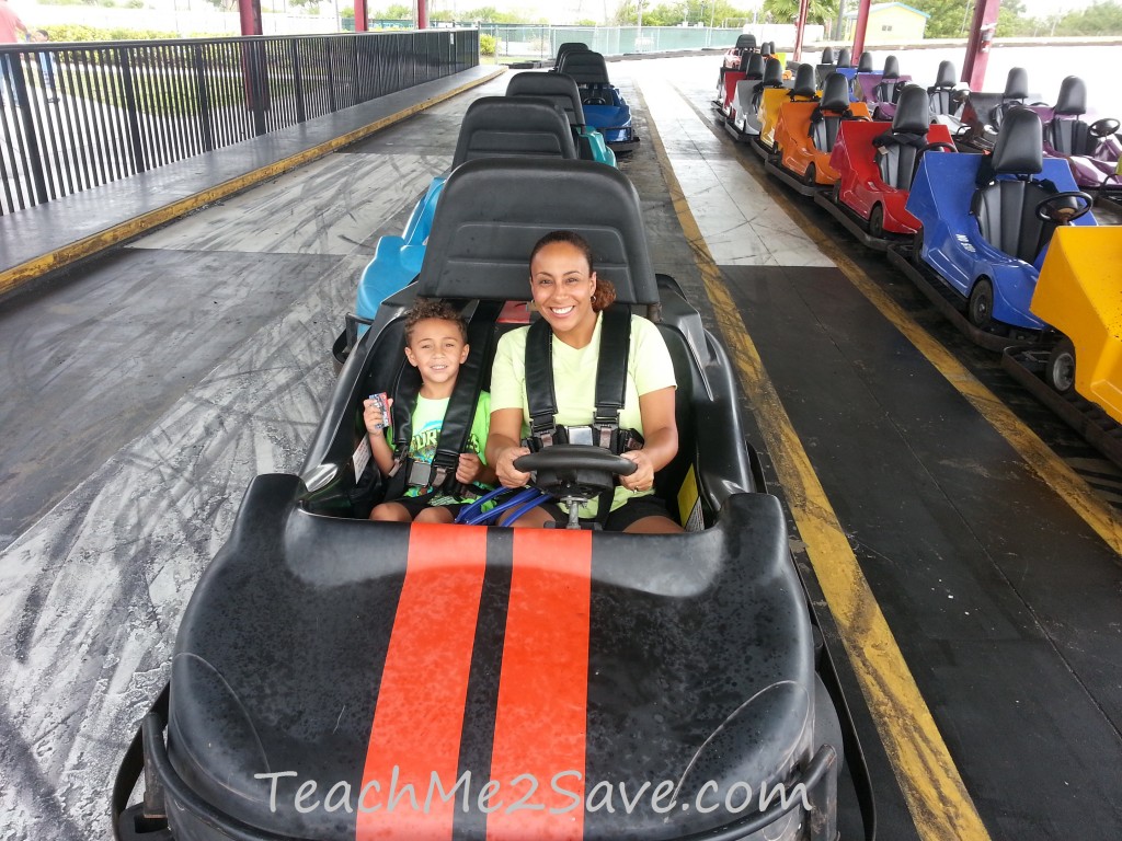 Boomers Go-Kart ride with son