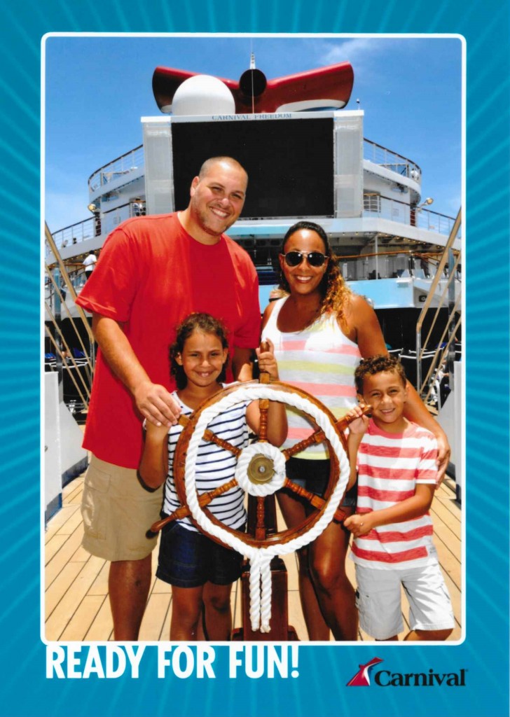 Carnival Freedom Family Picture on Deck