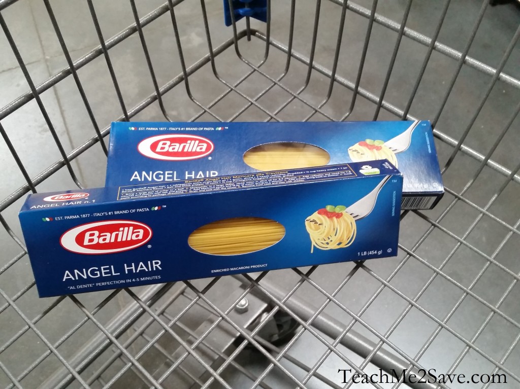 Barilla Pasta in shopping cart