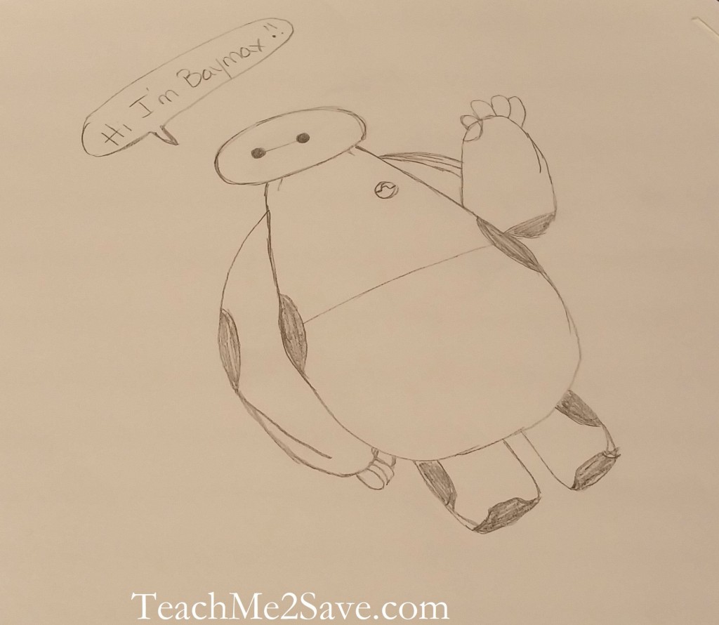 Baymax drawn by Leanette Fernandez