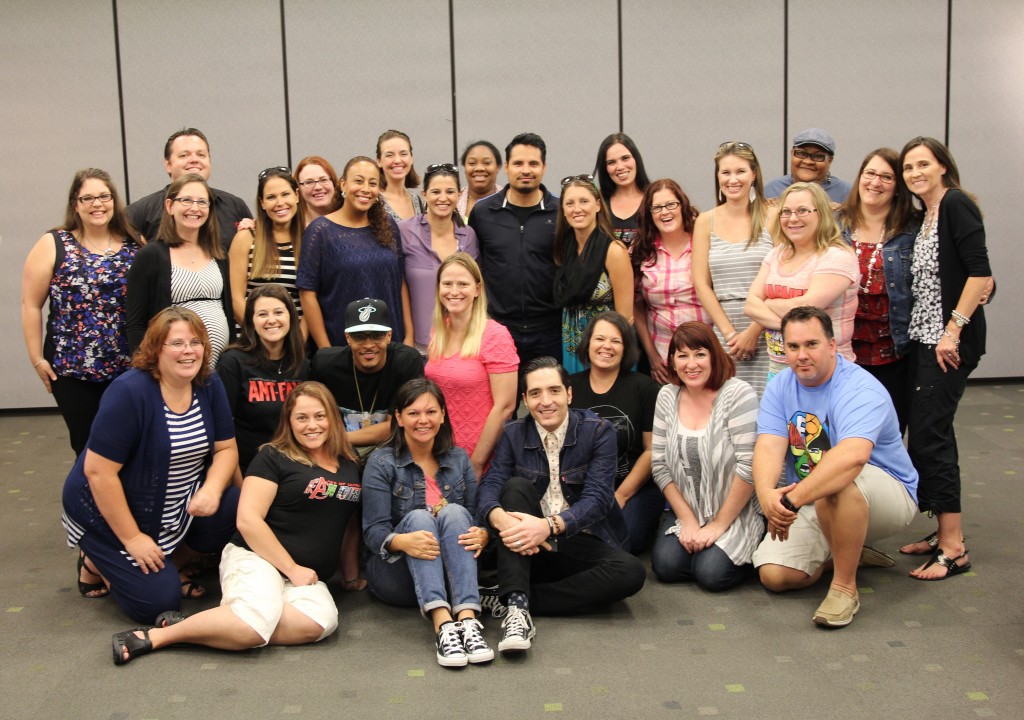 Leanette Fernandez with Michael Pena, T.I. & David Dastmalchian