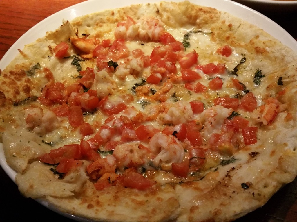 Lobster and Langostino pizza appetizer