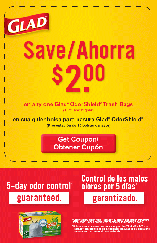 Glad Trash Bags Printable Coupons Printable Word Searches