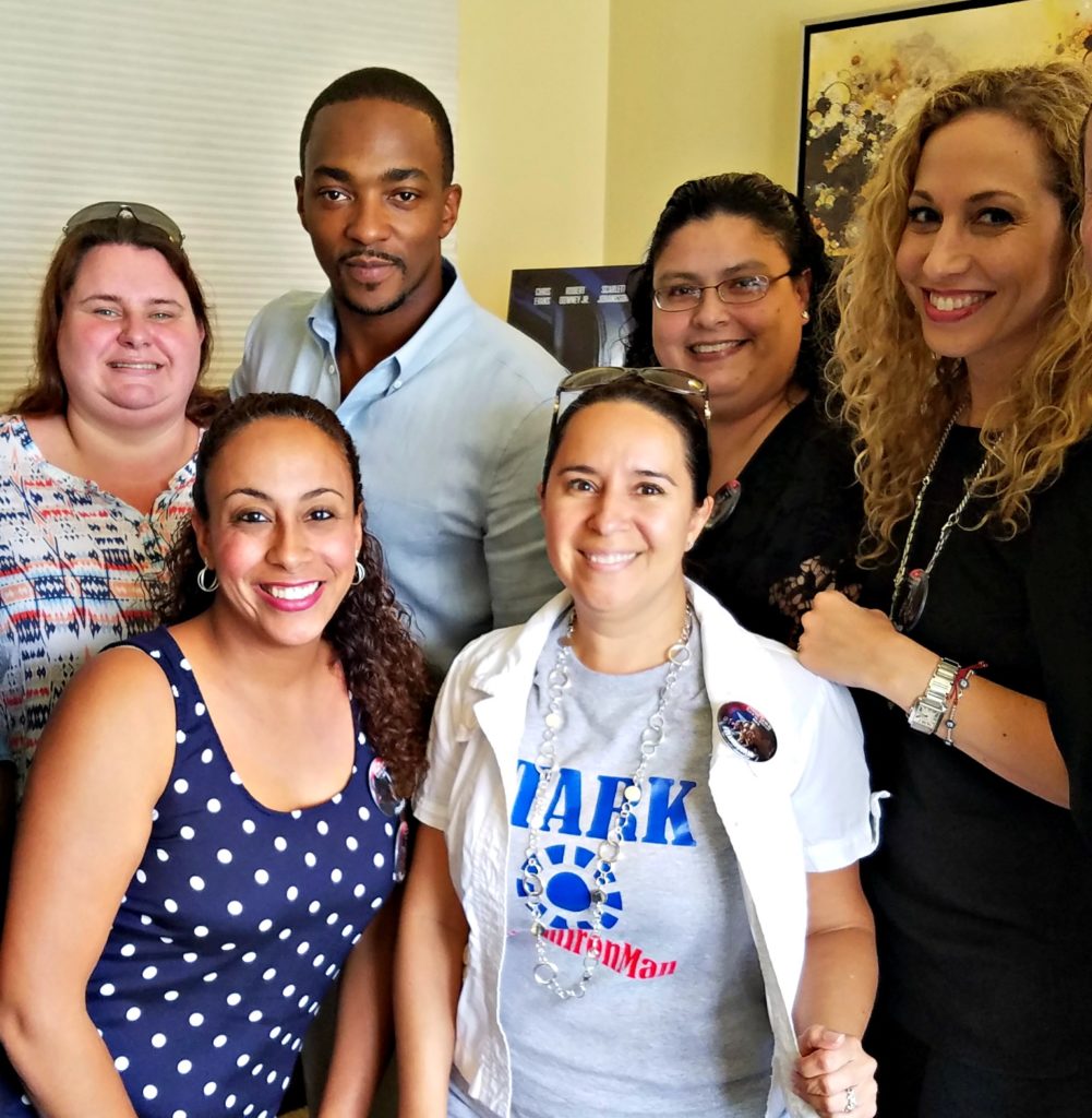 Leanette Fernandez with Anthony Mackie R