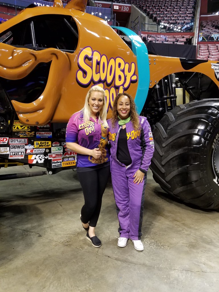 Leanette Fernandez with Scooby-Doo driver Bailey Shea