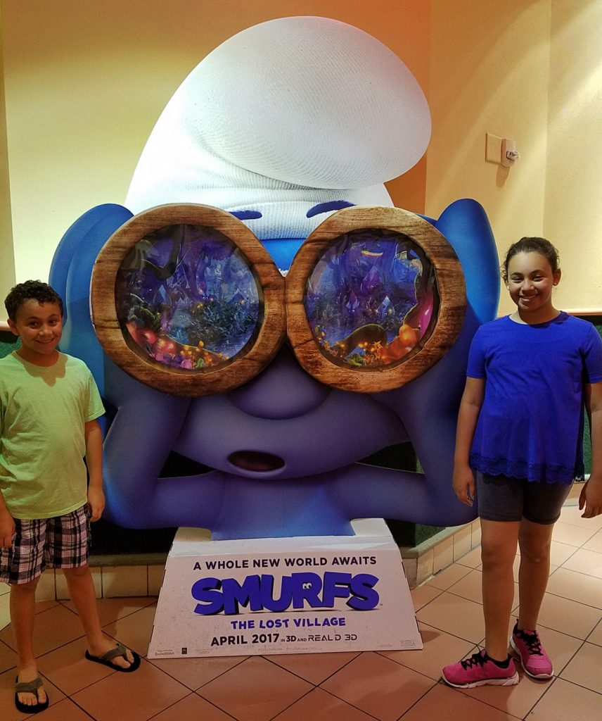 kids at the Smurfs The Lost Village screening