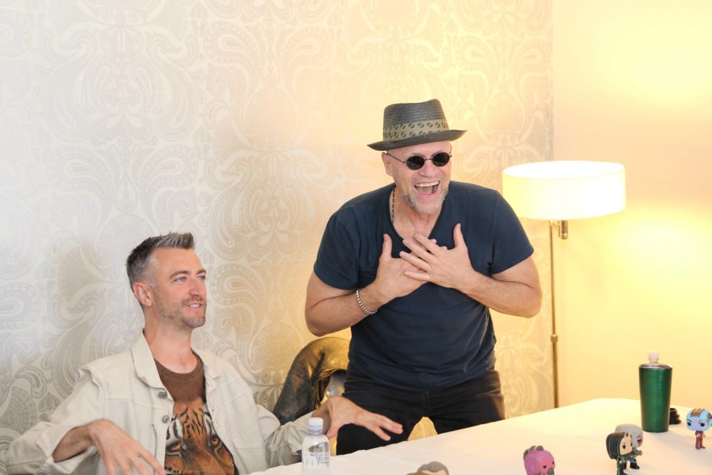 Michael Rooker & Sean Gunn at the Guardians of the Galaxy Vol 2 Interview