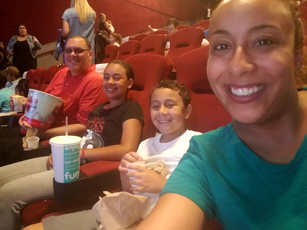 Fernandez Family at the Captain Underpants The First Epic Movie Screening