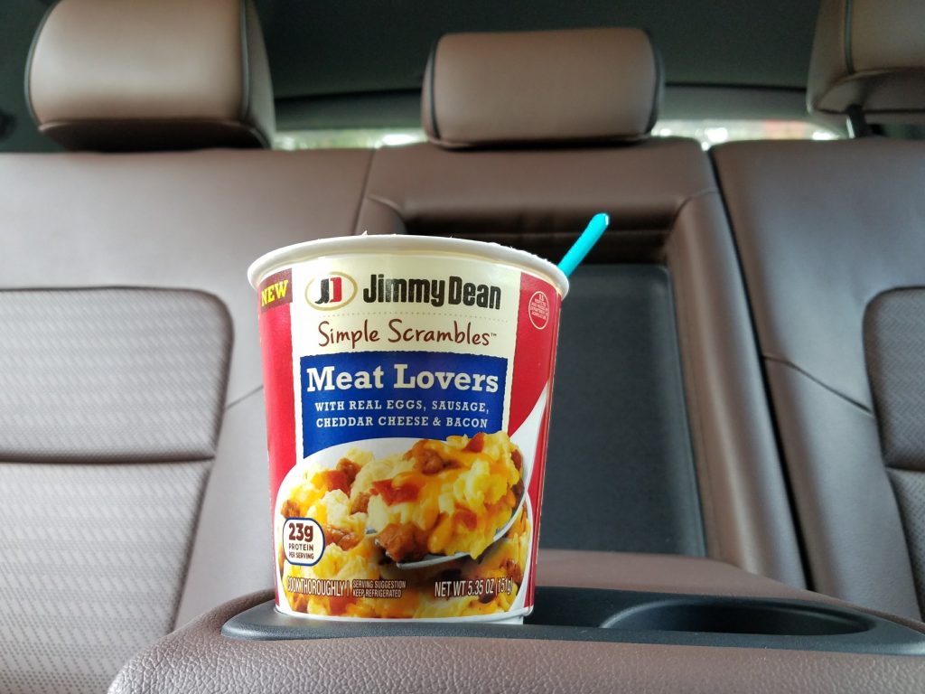 Jimmy Dean Simple Scrambles in the car