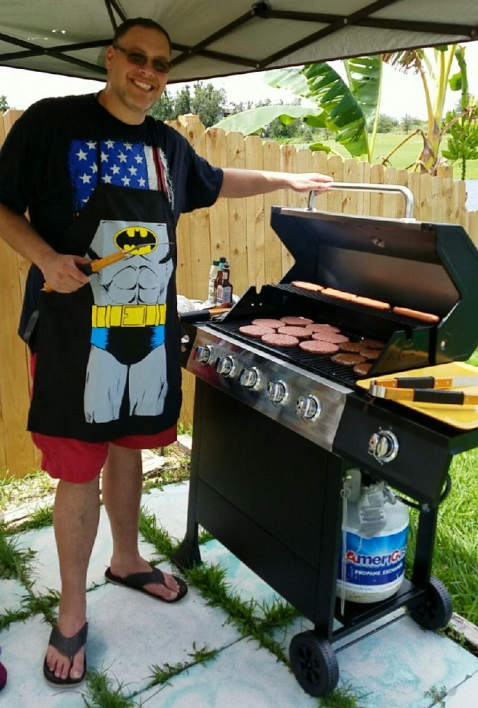 Hubby Grilling