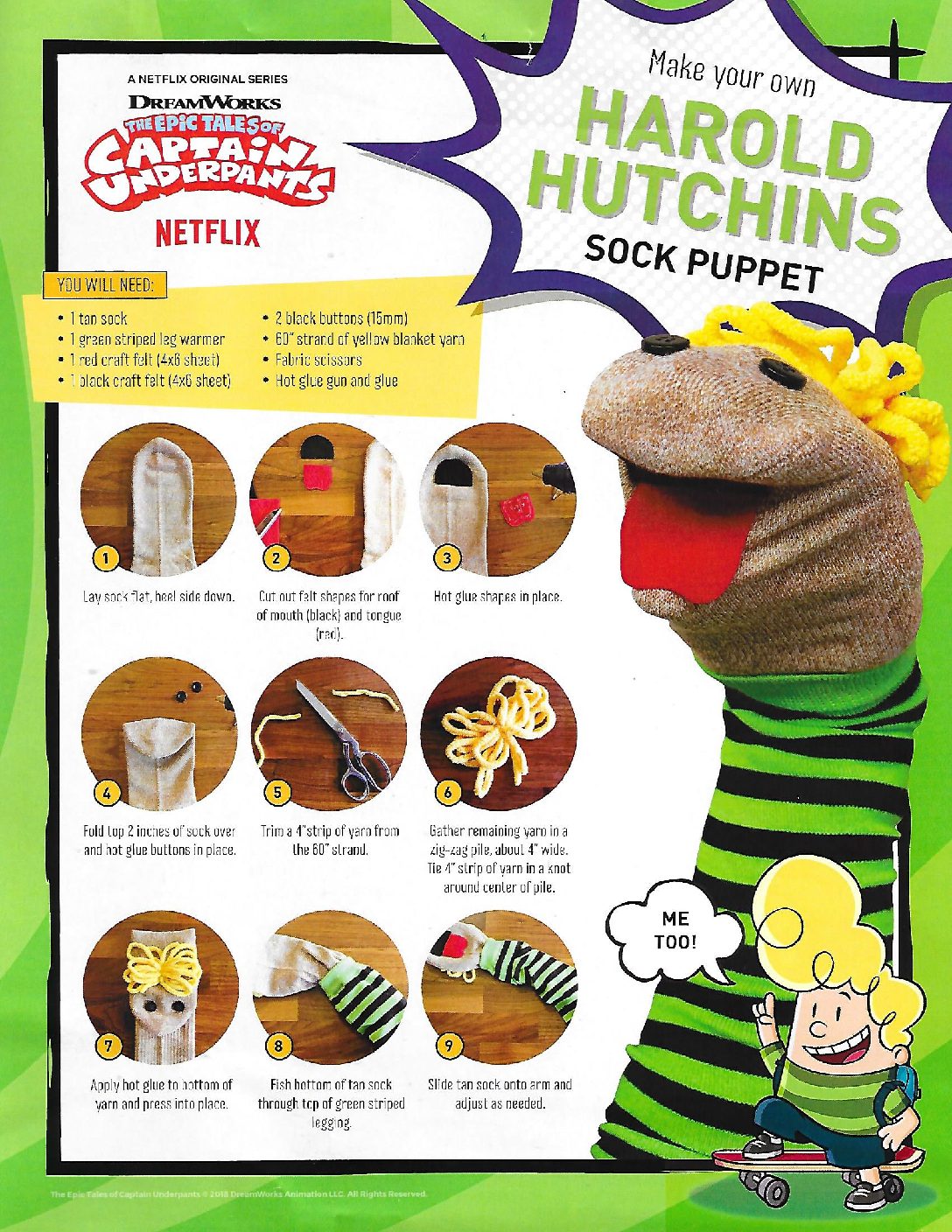 Captain Underpants Sock Puppets Funtastic Life