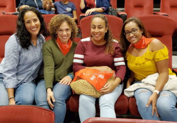 Ladies sitting in a movie theater