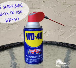 Can of WD-40 on a table