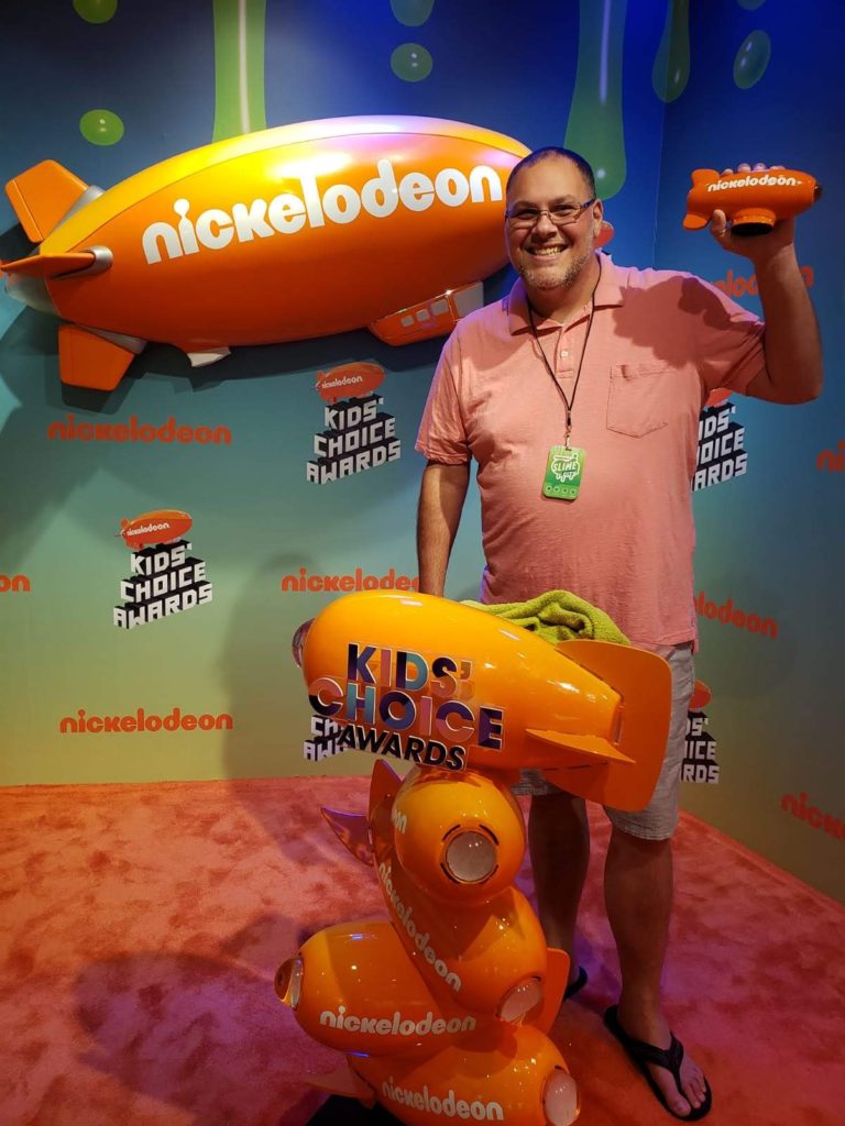 Man holding Nick Choice Award