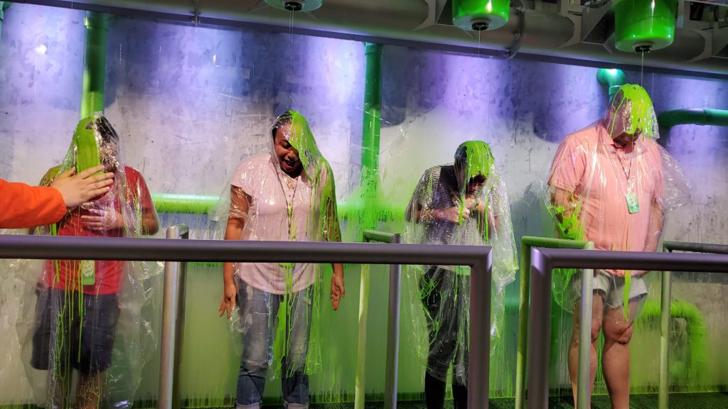 family getting slimed