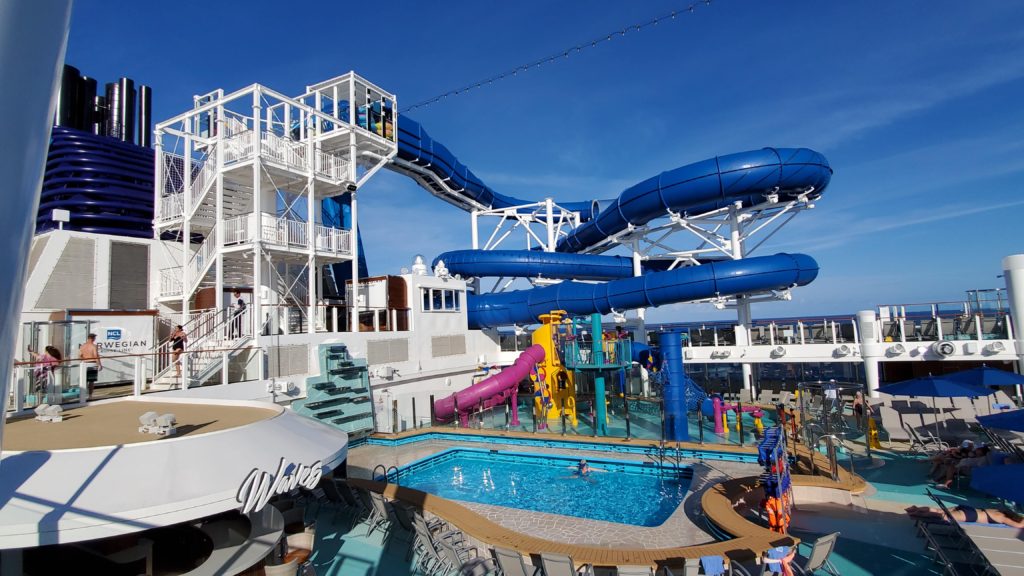 Pool area on a cruise ship