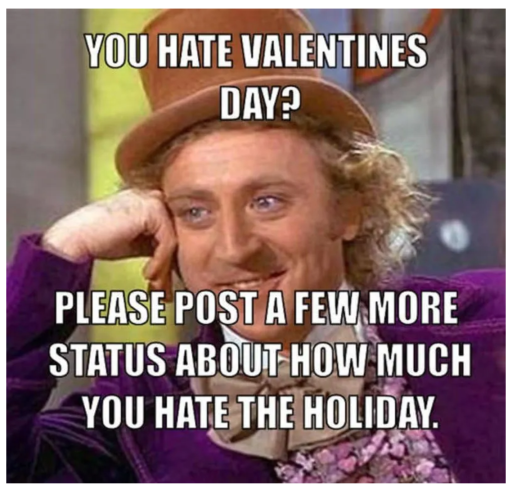Willy Wonka Valentine's Day Meme