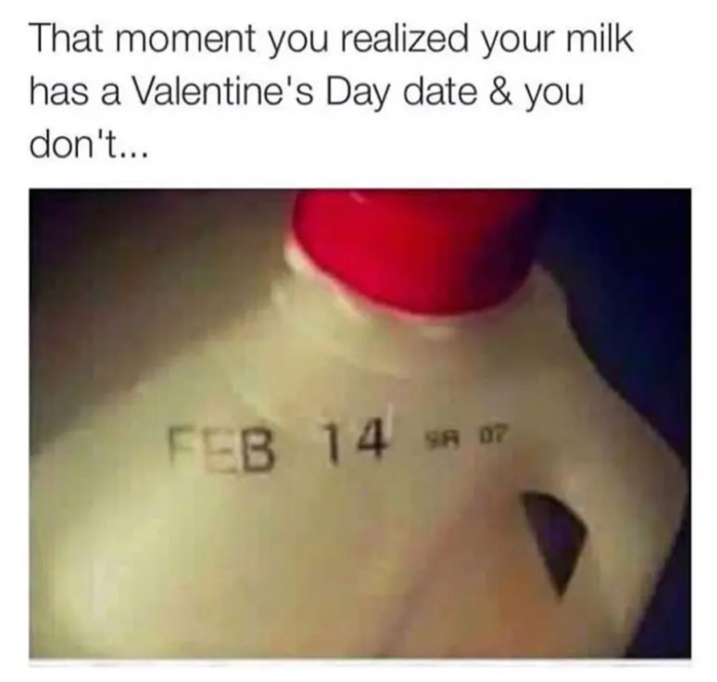 milk Valentine's Day Meme