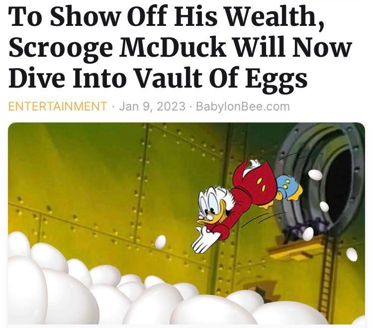 Egg Prices Memes - scrooge mcDuck